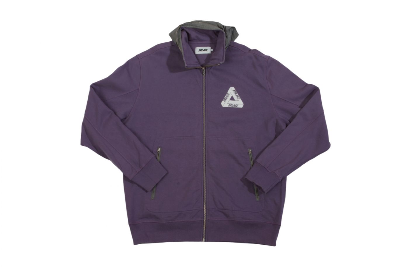 PALACE Full Zip Sweater Purple L PLE-208733