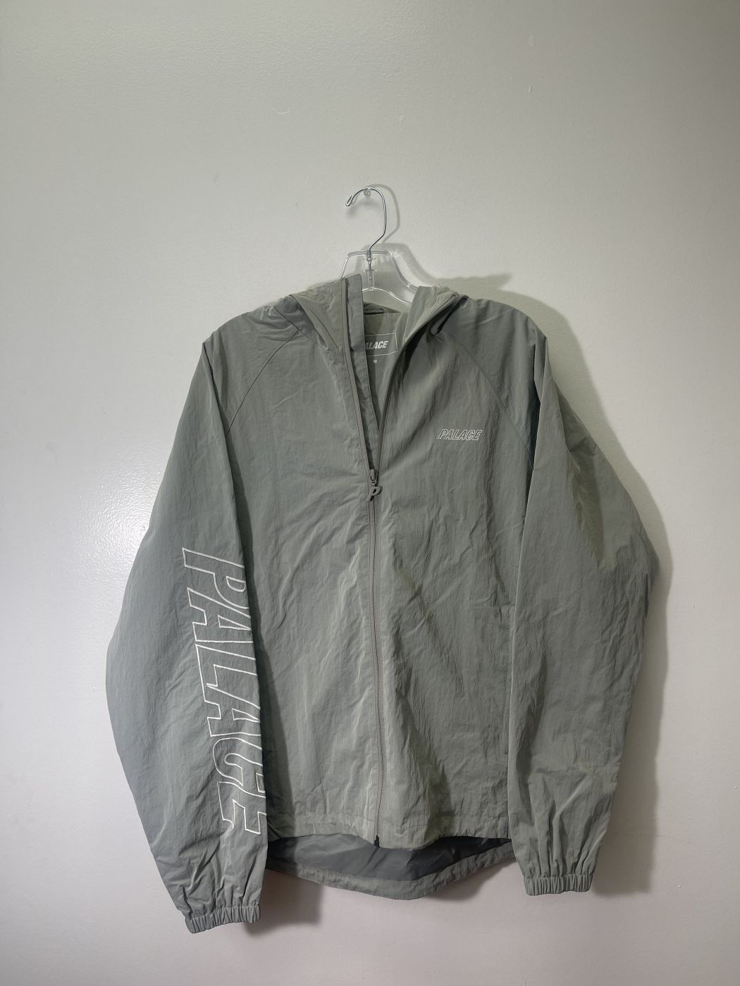 PALACE GREY FZ WINDBREAKER JACKET Silver Medium PLE-238140