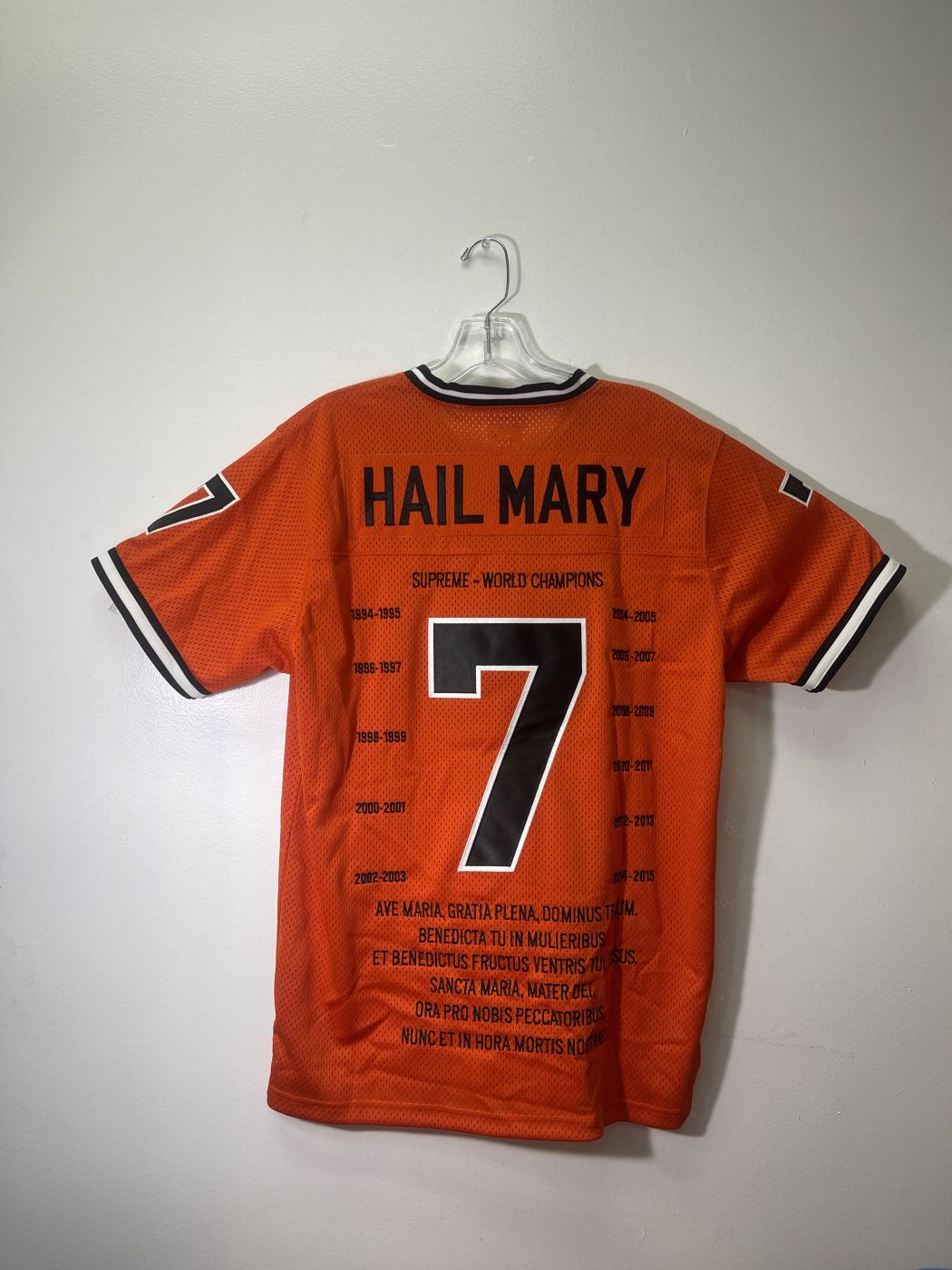 Supreme Hail Mary Jersey Black Large SUPR-236967