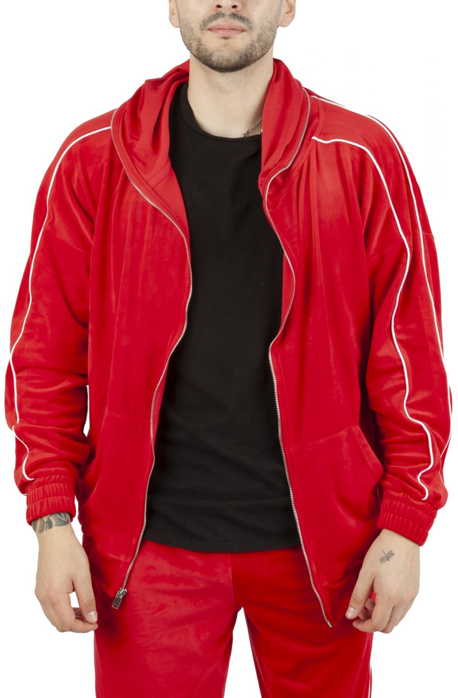 Velour FaceZip Hoodie