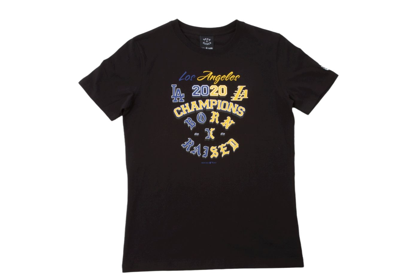 Los Angeles New Era Born x Raised 2020 Dual Champions T-Shirt - Black Black M BXR-207933