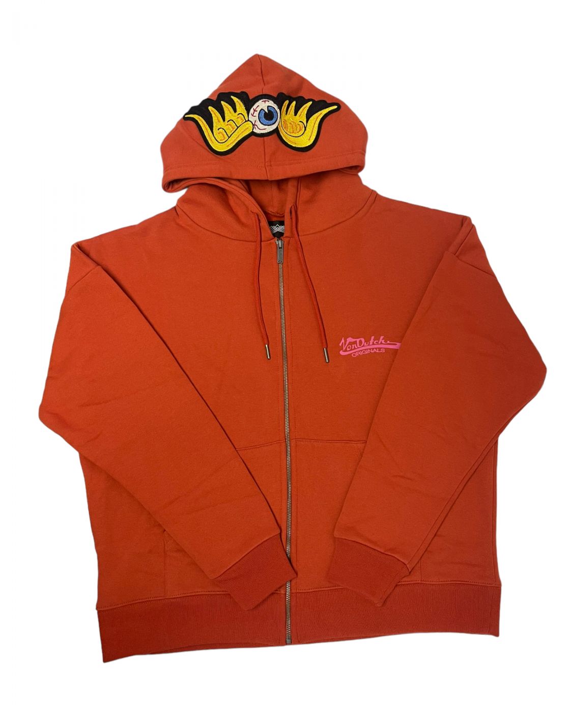 Von Dutch Zipper Hoodie Orange M VDU-257856