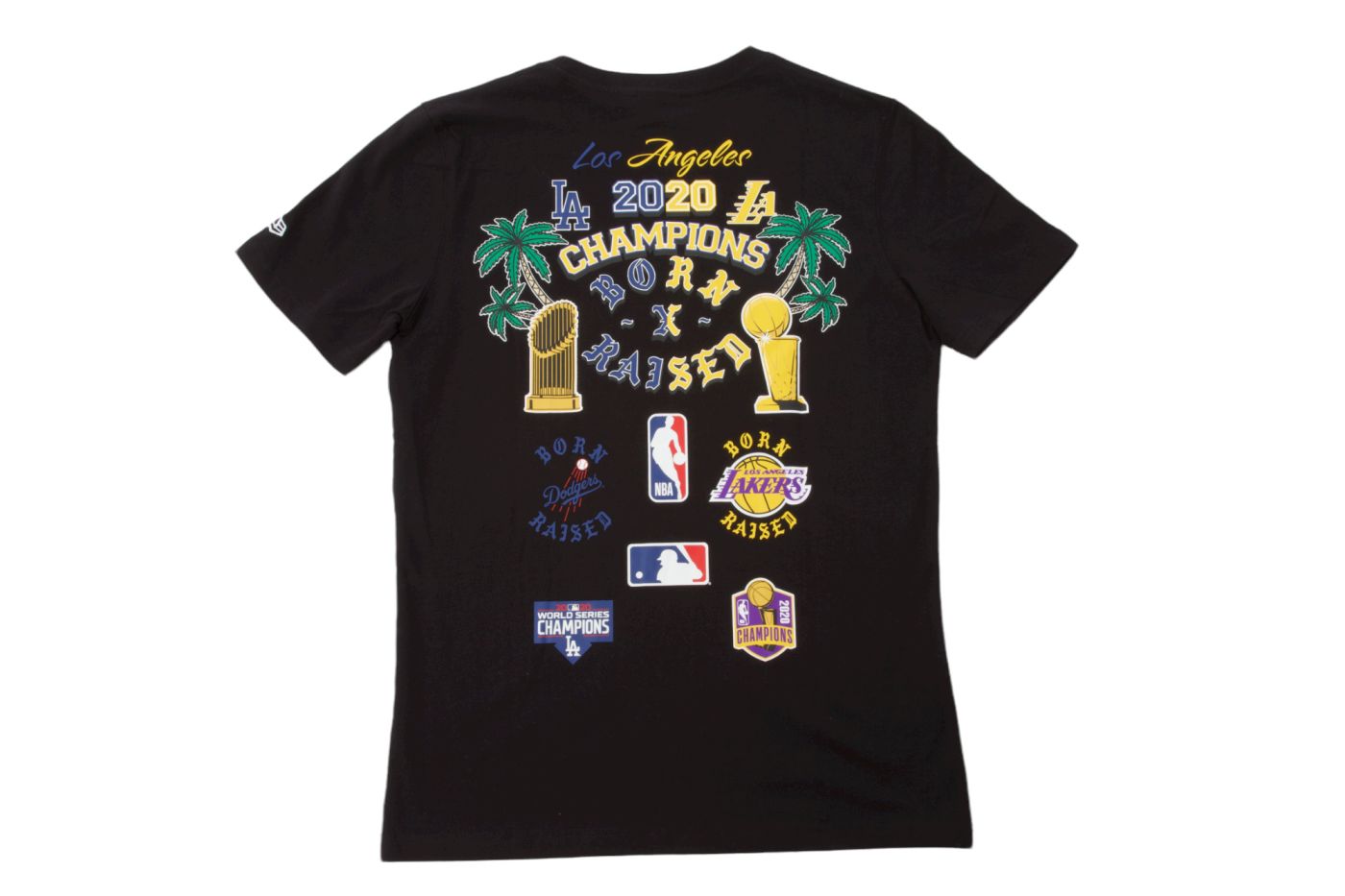 Los Angeles New Era Born x Raised 2020 Dual Champions T-Shirt - Black Black M BXR-207933
