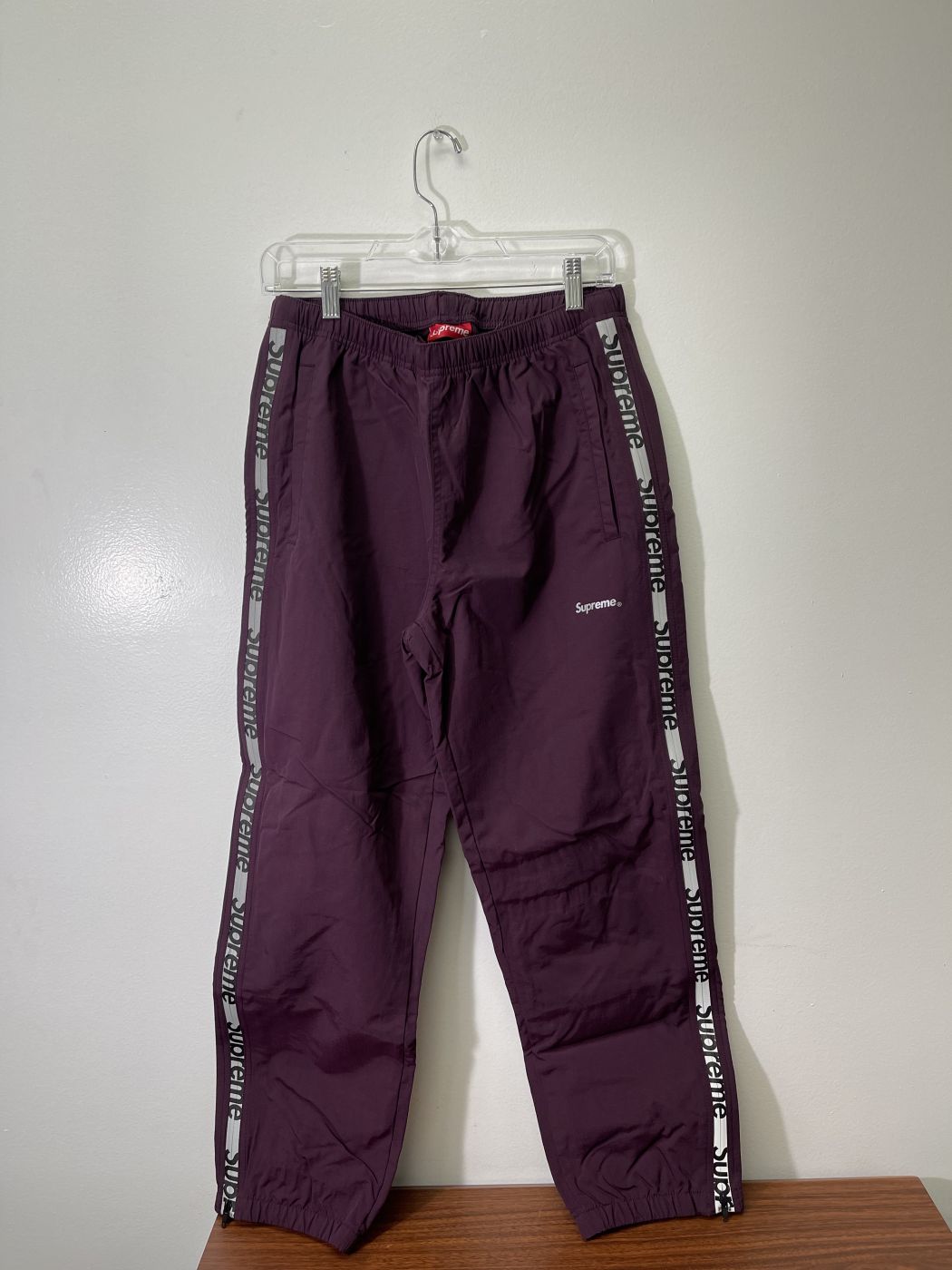 Supreme Reflective Zip Pants Purple Small SUPR-238218